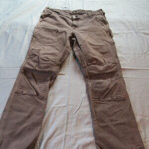 Womens Dovetail Workwear Double Knee Work Pants Sz 16/30 Brown